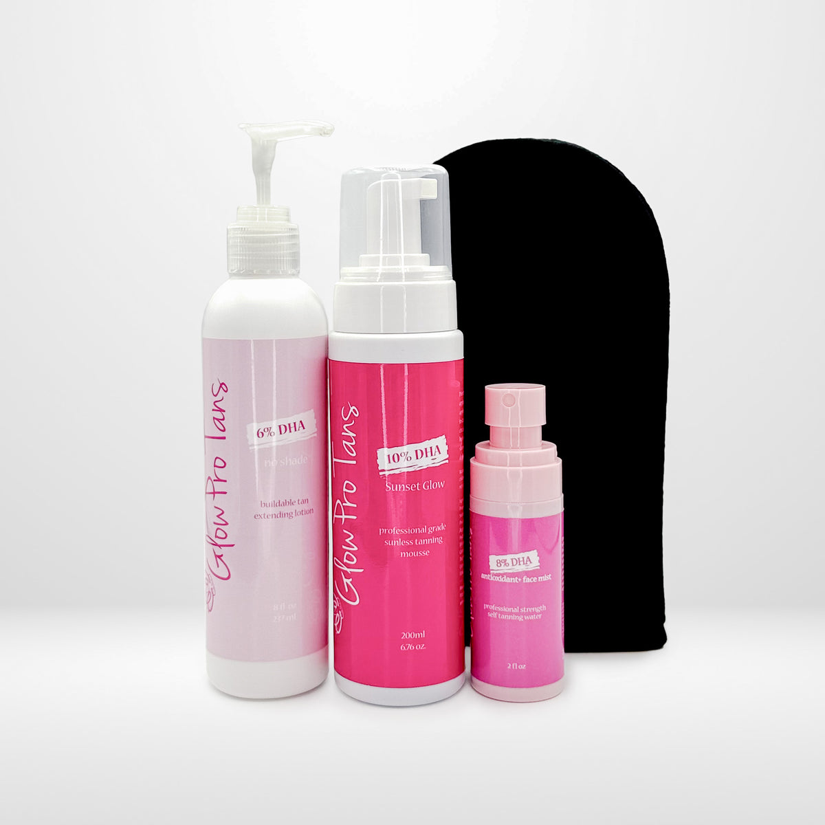 PRO Tanning Package: mousse, face mist, lotion