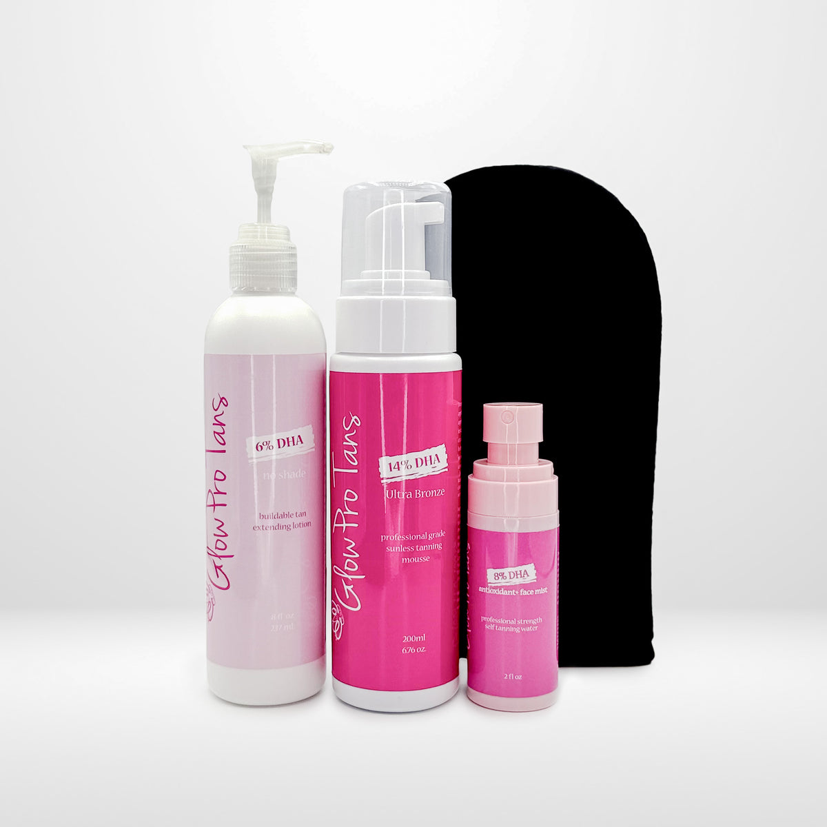 PRO Tanning Package: mousse, face mist, lotion